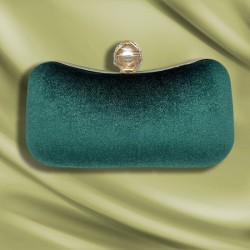 Vintage velvet clutch