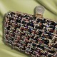 Tweed woven evening clutch bag