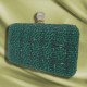 Tweed woven evening clutch bag