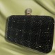 Tweed woven evening clutch bag