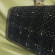 Tweed woven evening clutch bag