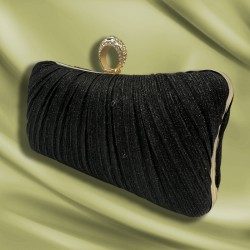 Black Pleats holding a party bag