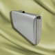 silver PU cross-body one shoulder solid color bag