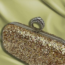 Golden Winky dinner clutch